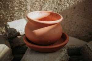 Use clay pots instead of plastic pots